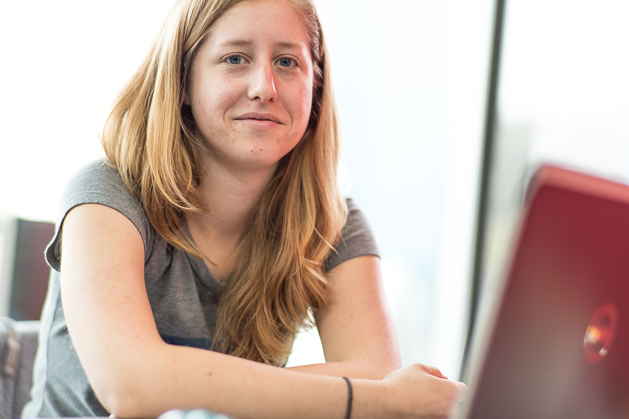  Student at desk 