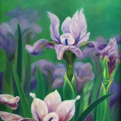  Joh	Suehyun (Pepper Risk)	Untitled (Irises)	Oil on Canvas	2 @ 49" x 31" each	c. 2008 