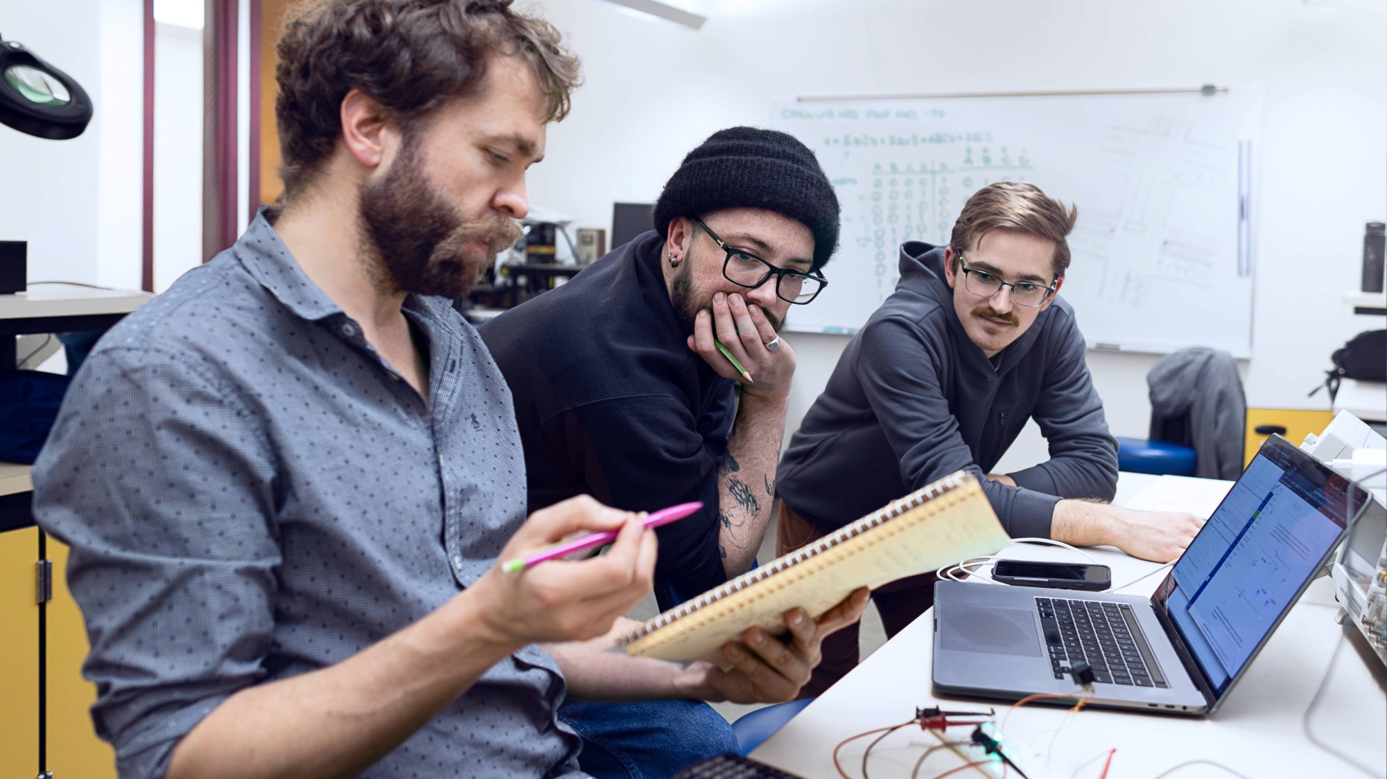 IT Controlled Electronics faculty and students working together