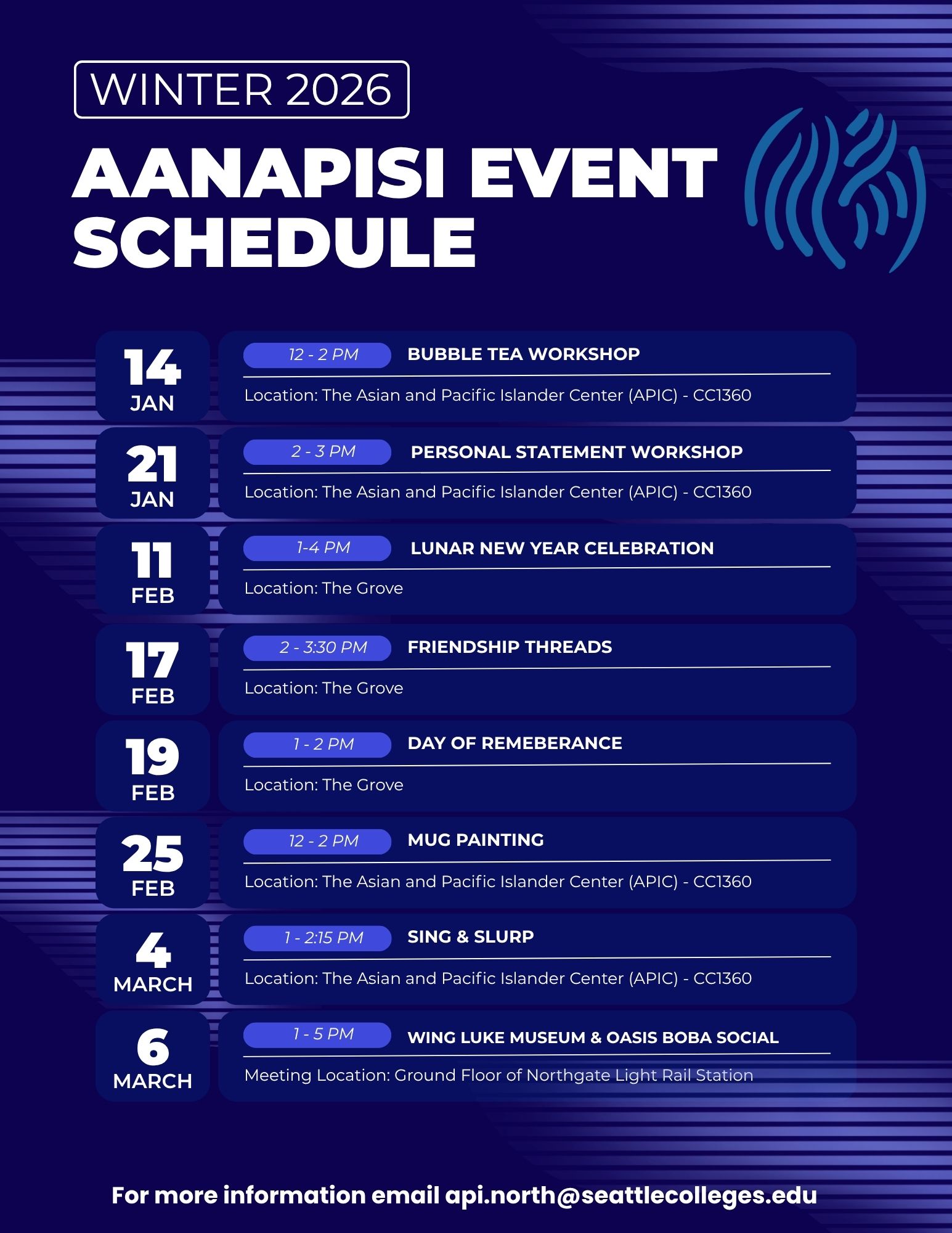Winter 2026 Events