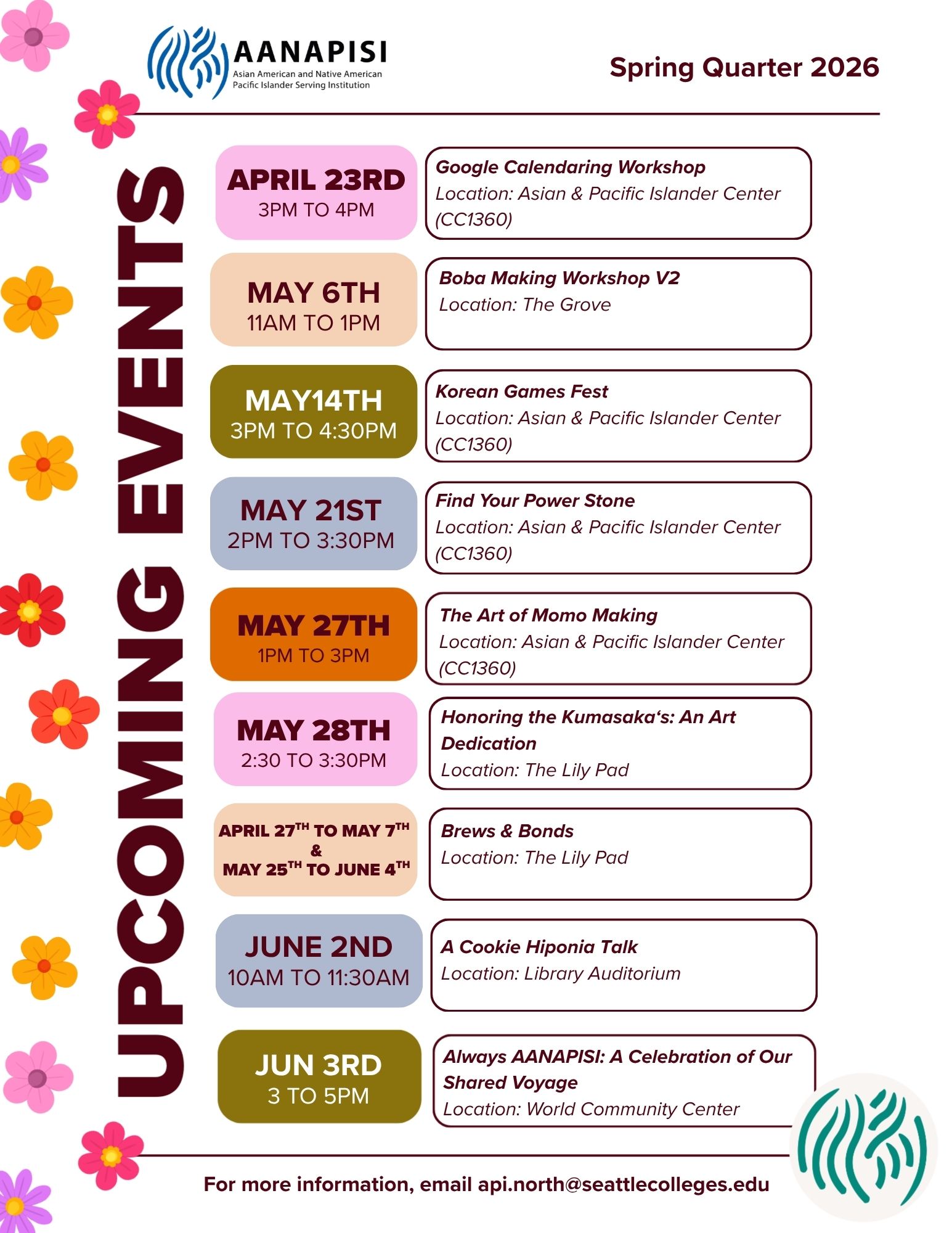 Spring 2026 Events