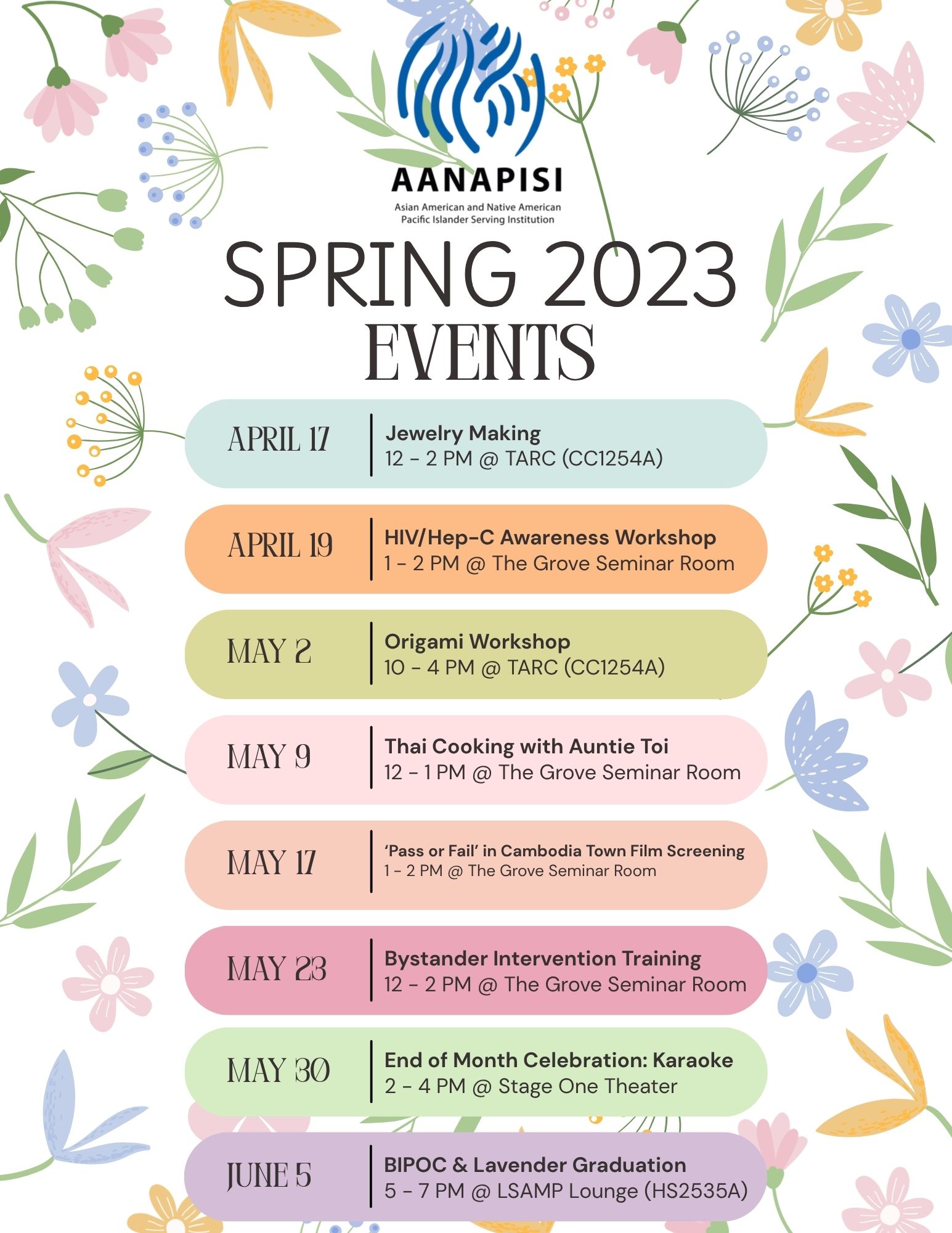Spring 2023 Events