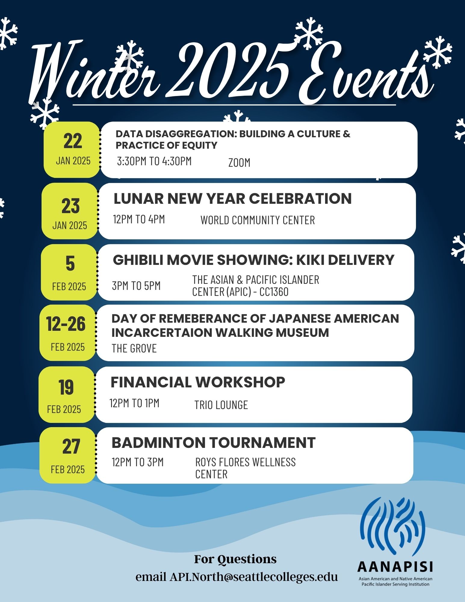 Winter 2025 Events