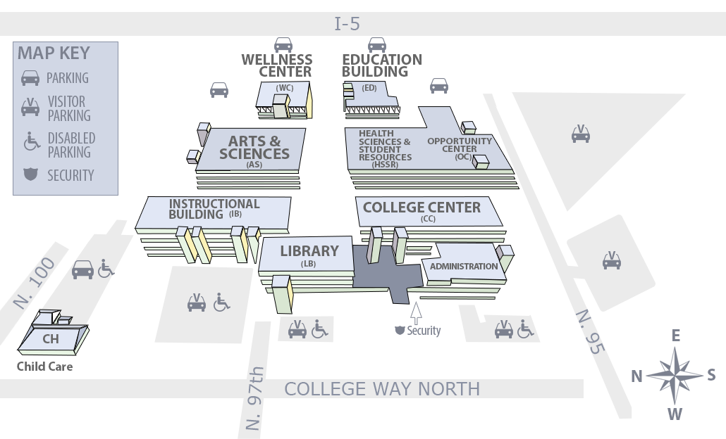 North Seattle Community College Campus Map Resources | North Seattle College