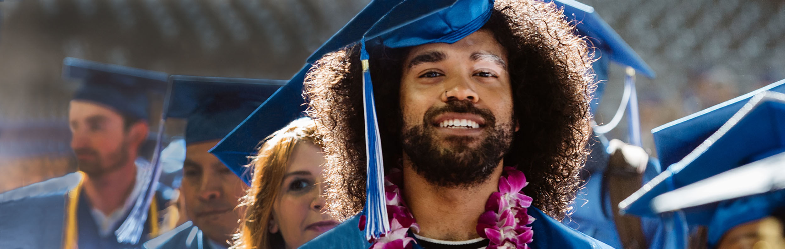  Graduate with blue cap 