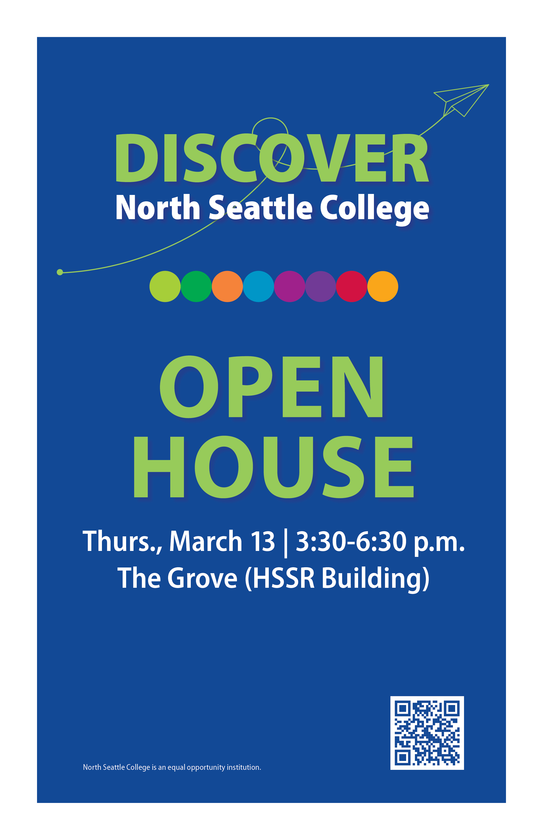 Discover North Seattle College Open House poster