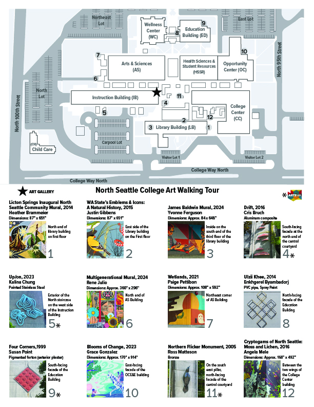 Map of public artworks