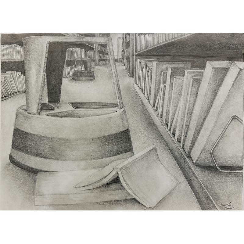 Daniela 	Dimitrova	Book Worm	Graphite on Paper	18" x 24"	2014