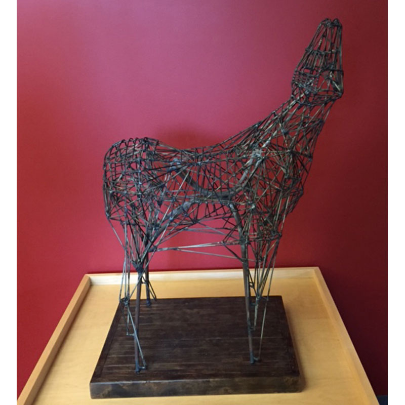 David	Harris	Horse	Wire and Wood	32" H  x 24" L  x 14 1/2" W, 55" x 30" x 30" with base	c. 1968