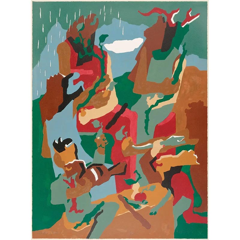 Jacob 	Lawrence	Celebration of Heritage	Screenprint	30" x 22 1/4"	1992