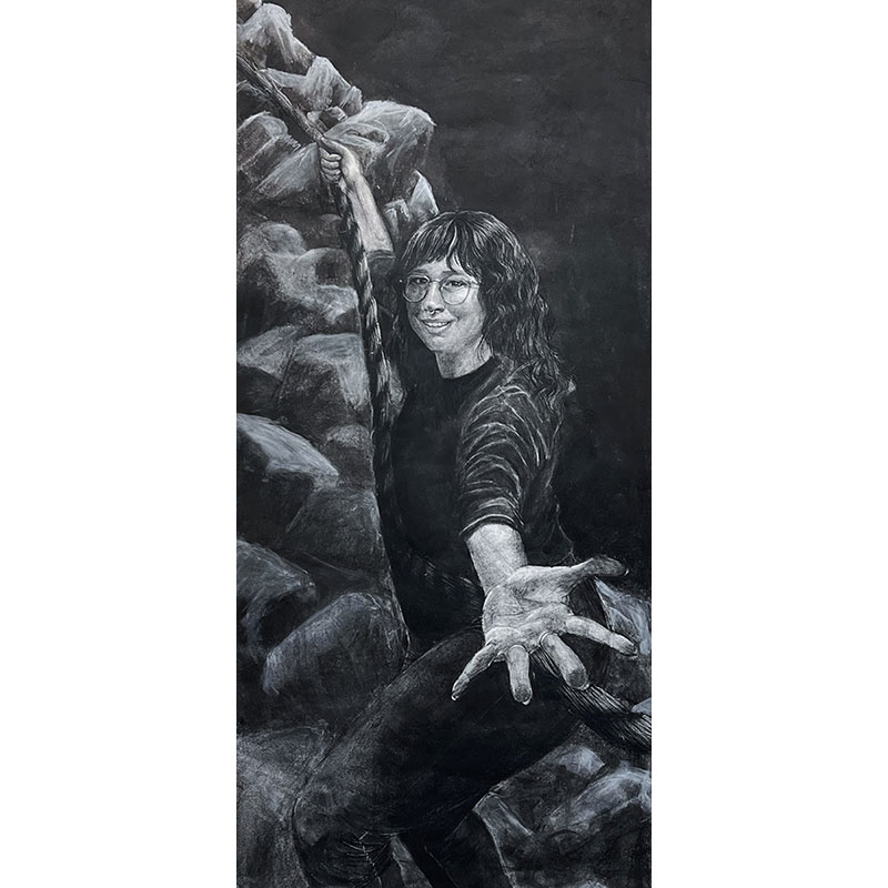 Kelsey	Long	The Invitation	Charcoal on Paper	27" x 64"	2023