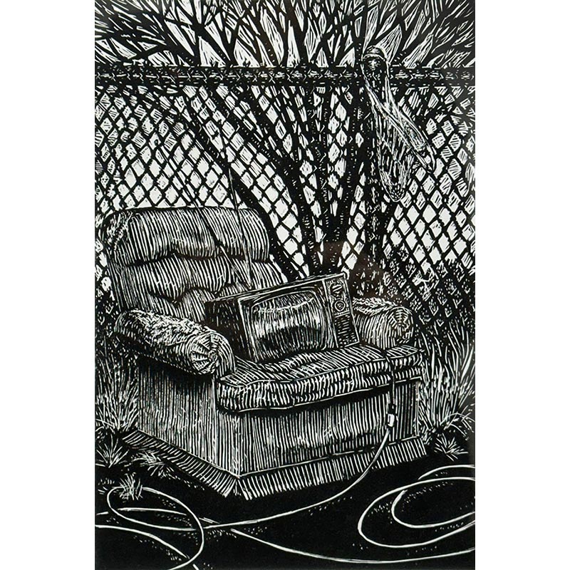 Melissa	Mabee	Big Daddy	Linocut	9" x 6" image, 17" x 13" paper	2014