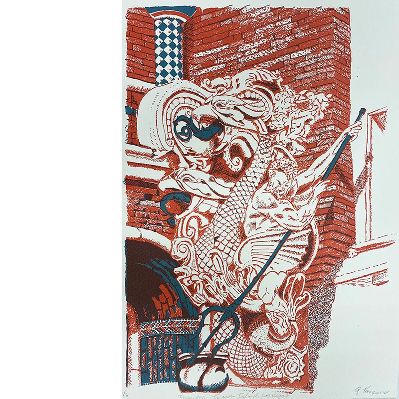 Gayle	Neal-Kompare	Poseidon, Las Vegas	Reduction Screenprint on Paper	15" x 11"	2023