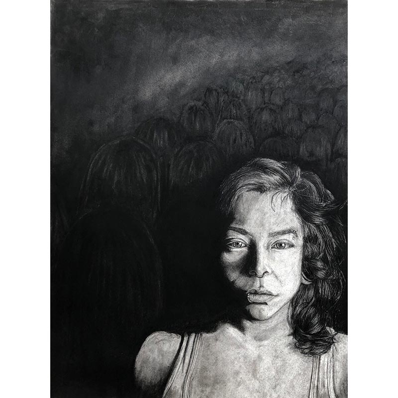 Emma Saltzberg  Purgatory Line  Charcoal, Conte, and Pastel on Strathmore Bristol Paper  2021