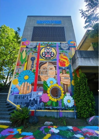 North Seattle College multigenerational mural